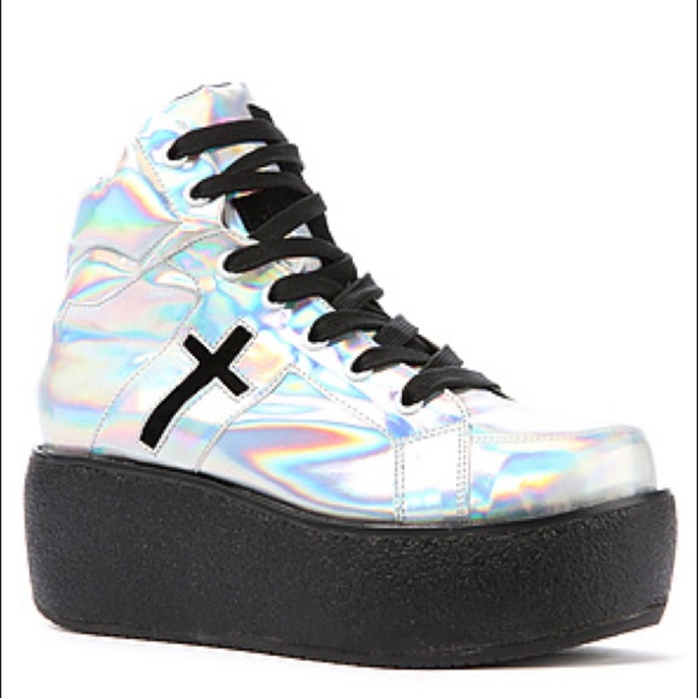 Unif hologram platforms trainers boot size 7